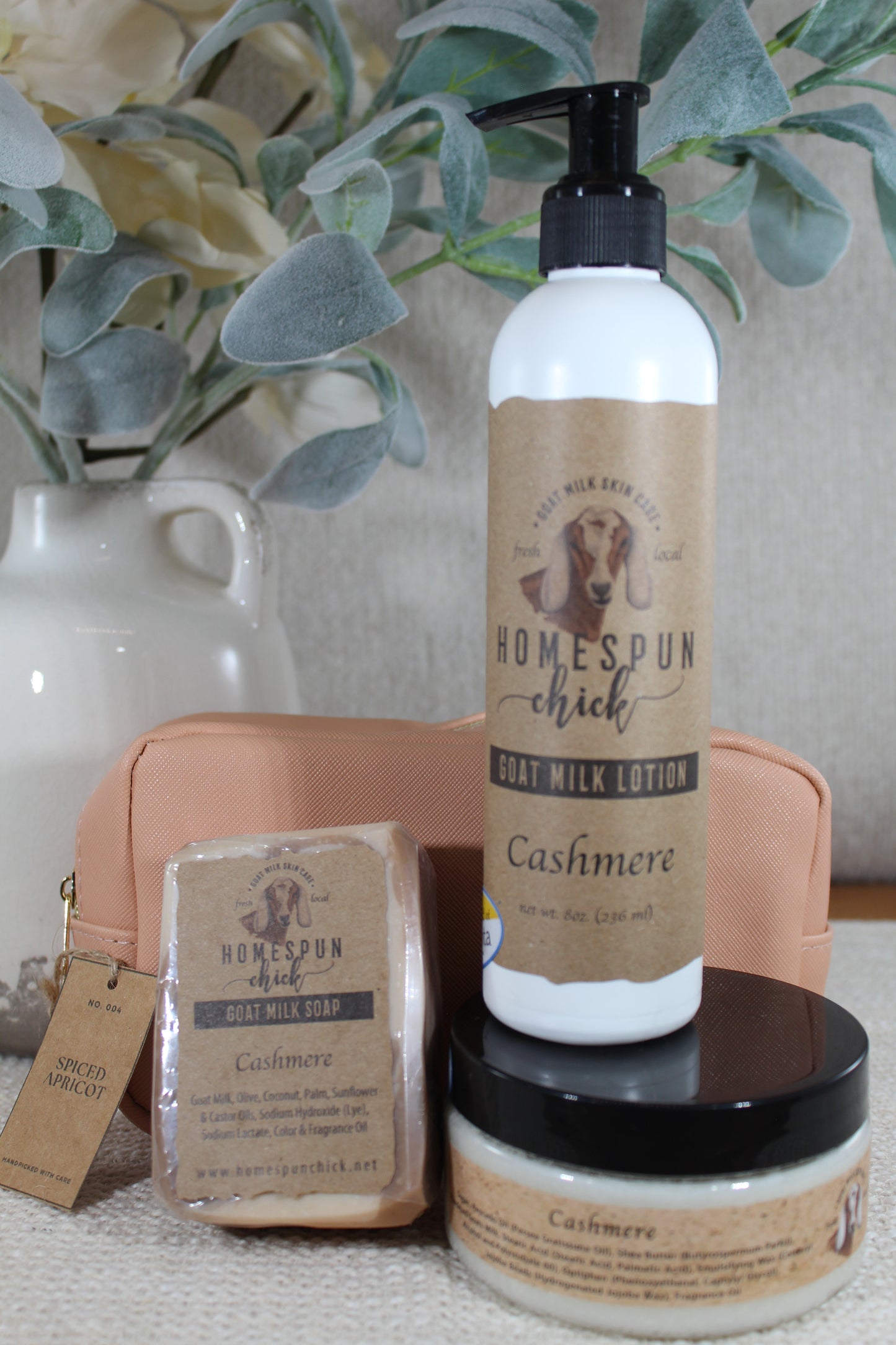 Spiced Apricot Cosmetic Case- (Case Only)