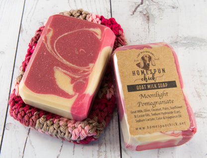 Moonlight Pomegranate Soap with Soap Saver