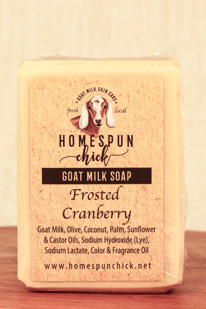 Frosted Cranberry Goat Milk Soap