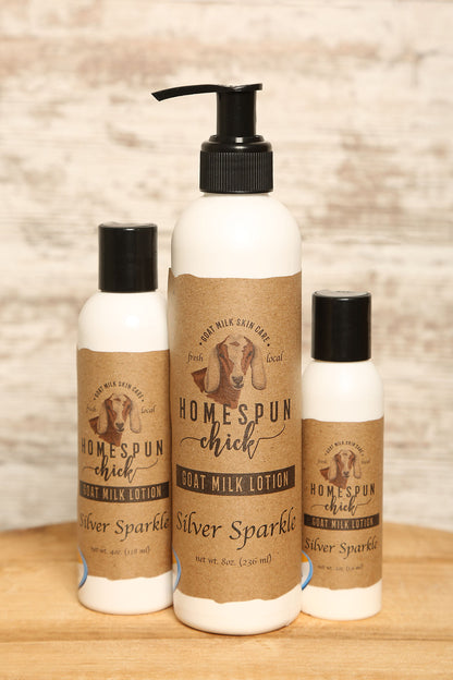 Silver Sparkle Goat Milk Lotion