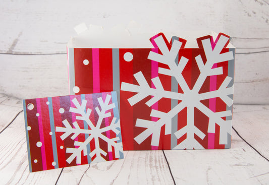 Red Pink Snowflake Gift Box Set